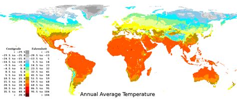 temperature map of the world.